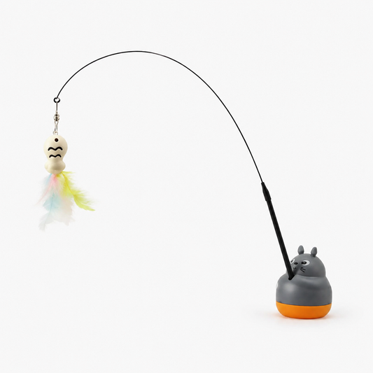 Interactive Feather Wand Toy for Cats