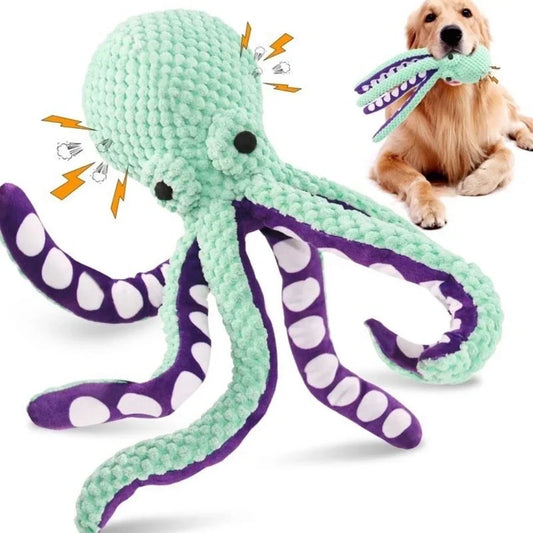 Interactive Fleece Octopus Dog Toy