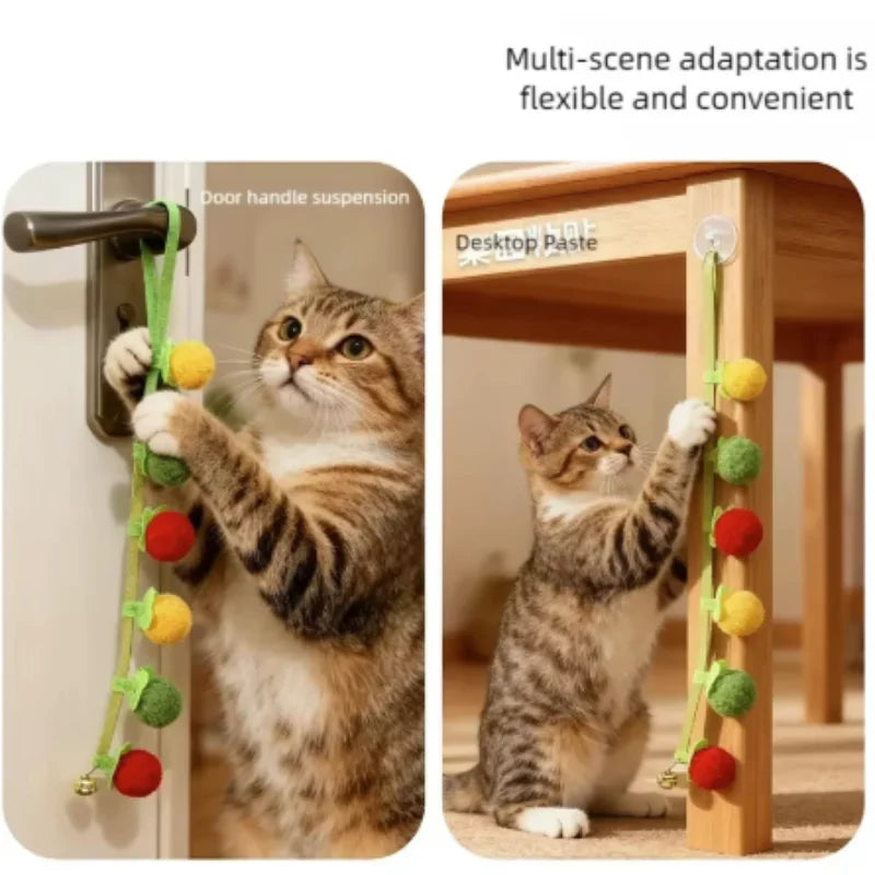 New cat funny cat stick steel wire long pole feather cute cat toy kitten fishing rotating self-pleasure relief pet toy