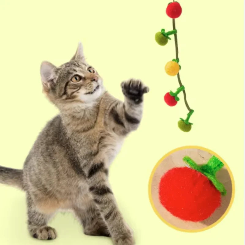 New cat funny cat stick steel wire long pole feather cute cat toy kitten fishing rotating self-pleasure relief pet toy